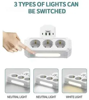 EU Plug Power Strip Featuring AC Outlets And USB Type-C Charging Port- Multiple Wall Socket Adapter Suitable For Home And Off EU Plug Power Strip Featuring AC Outlets And USB Type-C Charging Port- Multiple Wall Socket Adapter Suitable For Home And Off