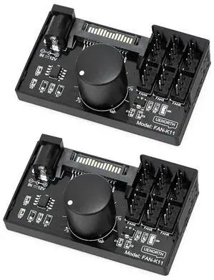 Sata DC Computer Fan Speed Controller 2Pcs High Power Hub PWM Regulation For NAS Server Sata DC Computer Fan Speed Controller 2Pcs High Power Hub PWM Regulation For NAS Server
