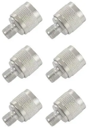 12Pcs N Type Male Plug To F Female RF Coaxial Adapter Connector For Antenna,Silver 12Pcs N Type Male Plug To F Female RF Coaxial Adapter Connector For Antenna,Silver
