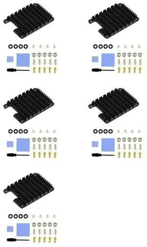 5X CM4 Dedicated Aluminum Heatsink For Raspberry Pi Compute Module 4 With Thermal Pads Passive Cooling For CM4 Board 5X CM4 Dedicated Aluminum Heatsink For Raspberry Pi Compute Module 4 With Thermal Pads Passive Cooling For CM4 Board