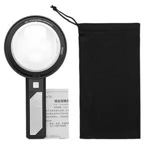 LED Light Rechargeable Handheld Magnifier 5X Main Lens+ 10X Auxiliary Lens Antique Appraisal Collectible Reading Tool LED Light Rechargeable Handheld Magnifier 5X Main Lens+ 10X Auxiliary Lens Antique Appraisal Collectible Reading Tool