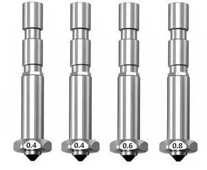 For Anycubic Kobra 3 Max- 4Pcs Quick-Swap Hardened Steel Nozzles(0.4/0.6/0.8MM), High-Speed Hot End Spray Nozzles For Anycubic Kobra 3 Max- 4Pcs Quick-Swap Hardened Steel Nozzles(0.4/0.6/0.8MM), High-Speed Hot End Spray Nozzles