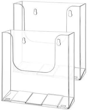 Acrylic Wall Mount Brochure Holder, Countertop Organizer For Books, Menus, Pamphlets For Documents Booklet Acrylic Wall Mount Brochure Holder, Countertop Organizer For Books, Menus, Pamphlets For Documents Booklet