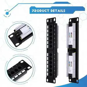 1U 12Port For Cat5e 10G Network Patch Panel UTP 19Inch Wallmount Or Rackmount Punch Down Block For Cat5e 1U 12Port For Cat5e 10G Network Patch Panel UTP 19Inch Wallmount Or Rackmount Punch Down Block For Cat5e