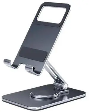 Multi-Angle Rotatable Desktop Holder-For Phones& Tablets-Folding Stand In Alloy Material Multi-Angle Rotatable Desktop Holder-For Phones& Tablets-Folding Stand In Alloy Material