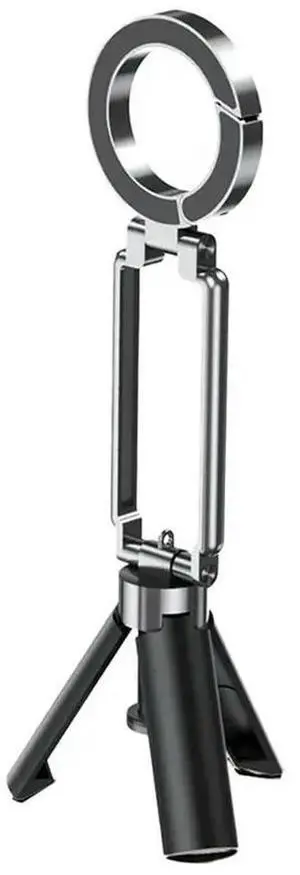 Foldable Dual Magnetic Phone Stand Pocket-Sized Tripod With Carabiner & Camera Mount Interface For Outdoor Use Foldable Dual Magnetic Phone Stand Pocket-Sized Tripod With Carabiner & Camera Mount Interface For Outdoor Use