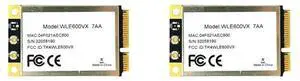 2X WLE600VX Dual Band 2.4Ghz 5Ghz 802.11Ac/Abgn Mini PCI Express Card MIMO 2X2 WAVE 1 Card Module Atheros QCA9882 2X WLE600VX Dual Band 2.4Ghz 5Ghz 802.11Ac/Abgn Mini PCI Express Card MIMO 2X2 WAVE 1 Card Module Atheros QCA9882