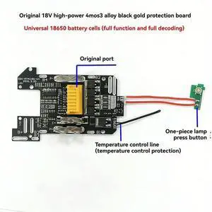 For BL1830 BL1840 BL1850 BL1860 2PCS Full-Featured Power Tool 5MOS Protection Board With Light Panel For BL1830 BL1840 BL1850 BL1860 2PCS Full-Featured Power Tool 5MOS Protection Board With Light Panel