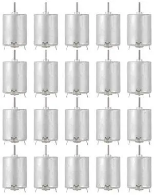 20X 8000RPM 9V 68Ma High Torque Magnetic Cylindrical Mini DC Motor Silver 20X 8000RPM 9V 68Ma High Torque Magnetic Cylindrical Mini DC Motor Silver