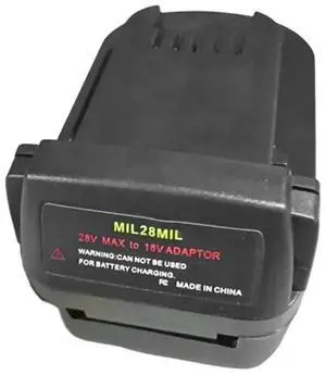 Adapter MIL28MIL For V28 Lithium Batteries Converts To For M18 18V Lithium Tools Adapter MIL28MIL For V28 Lithium Batteries Converts To For M18 18V Lithium Tools