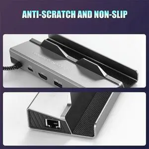 Dock Docking Station Networking Adapter Steeck TYPE C To PD100W (Charging)+USB3.0X3 +Hdmi4k60hz+1000Mbps 85DD Dock Docking Station Networking Adapter Steeck TYPE C To PD100W (Charging)+USB3.0X3 +Hdmi4k60hz+1000Mbps 85DD
