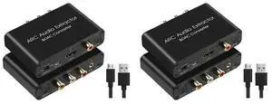 2X DAC Audio Converter ARC Audio Extractor -Compatible Optical SPDIF Coaxial To Analog 3.5Mm Digital To Analog 2X DAC Audio Converter ARC Audio Extractor -Compatible Optical SPDIF Coaxial To Analog 3.5Mm Digital To Analog