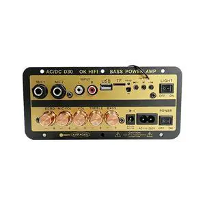 Bluetooth Audio Amplifier Board For Karaoke Home Car With Display USB TF Player DIY DC12-24V AC110-220V EU Plug Bluetooth Audio Amplifier Board For Karaoke Home Car With Display USB TF Player DIY DC12-24V AC110-220V EU Plug