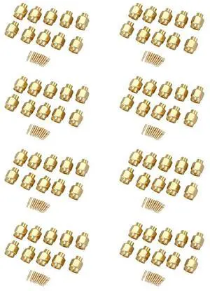 80X SMA Male Plug Solder RF Coax Connector For Semi-Rigid RG402 0.141 Inch Cable Gold 80X SMA Male Plug Solder RF Coax Connector For Semi-Rigid RG402 0.141 Inch Cable Gold