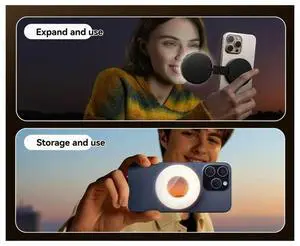Magnetic Selfie Ring Light-For Bluetooth Remote Control, Adjustable Brightness For Photography And Live Streaming Magnetic Selfie Ring Light-For Bluetooth Remote Control, Adjustable Brightness For Photography And Live Streaming