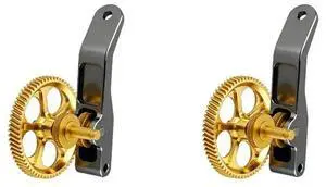 2X For A1 A1 Mini Extruder Gear Hardened Steel+Brass Gear DLC Nano-Coated Feed Wheel Kit For A1 Mini 2X For A1 A1 Mini Extruder Gear Hardened Steel+Brass Gear DLC Nano-Coated Feed Wheel Kit For A1 Mini