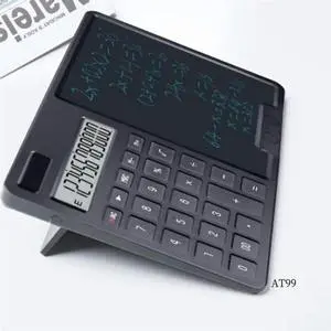Solar-Powered 12-Bit Calculator For Business Finance And Office Use With Integrated Writing Board Solar-Powered 12-Bit Calculator For Business Finance And Office Use With Integrated Writing Board
