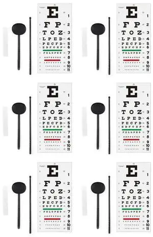 6X Eye Chart, Eye Chart No Fading For School Home Physical Examination Center Visual Acuity Measuring Educational 6X Eye Chart, Eye Chart No Fading For School Home Physical Examination Center Visual Acuity Measuring Educational