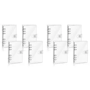 8X Transparent A6 Binder Clear Soft PVC 6 Ring Budget Binder Refille Planner Binder Cover Protector 8X Transparent A6 Binder Clear Soft PVC 6 Ring Budget Binder Refille Planner Binder Cover Protector