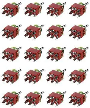 20X AC 250V 15A Latching 3 Way On-Off-On Single Pole Double Throw Toggle Switch Orange 20X AC 250V 15A Latching 3 Way On-Off-On Single Pole Double Throw Toggle Switch Orange