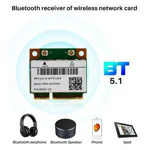 MPE-AX3000H Dual Band 6 Card 802.11Ax Half Mini PCI-E Card PCI Express Network Adapter MPE-AX3000H Dual Band 6 Card 802.11Ax Half Mini PCI-E Card PCI Express Network Adapter