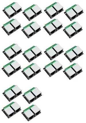 20PCS RJ45 Ethernet Dual Female Terminal Breakout Board,3.5Mm Pitch Connector Board Shielded Network Adapter Terminal 20PCS RJ45 Ethernet Dual Female Terminal Breakout Board,3.5Mm Pitch Connector Board Shielded Network Adapter Terminal