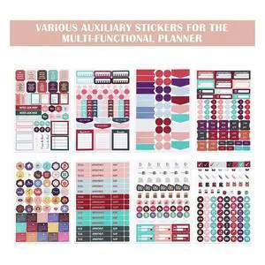 2024-2025 Planner With Practical Stickers, Undated Daily Weekly Organizer,Leather Cover With Card s&Paper Pocket 2024-2025 Planner With Practical Stickers, Undated Daily Weekly Organizer,Leather Cover With Card s&Paper Pocket