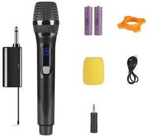 UHF Microphone With Rechargeable Receiver Karaoke Set For Singing, DJ Party, Church Speech,Home KTV UHF Microphone With Rechargeable Receiver Karaoke Set For Singing, DJ Party, Church Speech,Home KTV