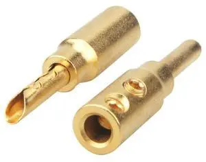 Sand-Plated Gold Banana Plug For Hifi Speakers Pure Copper Audio Wire Terminal Connector For Amplifier Cable Sand-Plated Gold Banana Plug For Hifi Speakers Pure Copper Audio Wire Terminal Connector For Amplifier Cable