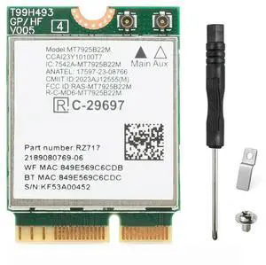 MT7925 7 Card Network Adapter 6500Mbps Tri-Band Bluetooth 5.4 802.11Be For Laptop For 11 Linux For Lapt MT7925 7 Card Network Adapter 6500Mbps Tri-Band Bluetooth 5.4 802.11Be For Laptop For 11 Linux For Lapt