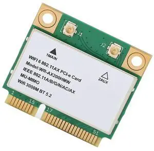 AX200HMW 6 Card Band 802.11 A/B/G/N/AC/AX Half Mini PCI-E Card Network Adapter BT5.2 For PC, Laptops For 10 11 AX200HMW 6 Card Band 802.11 A/B/G/N/AC/AX Half Mini PCI-E Card Network Adapter BT5.2 For PC, Laptops For 10 11