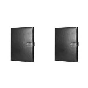 2X A4 Leather Folder Multifunctional Business Contract Folder With Notes Business Stationery Folder Black 2X A4 Leather Folder Multifunctional Business Contract Folder With Notes Business Stationery Folder Black