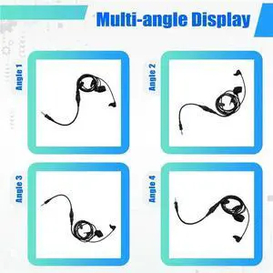 For Yaesu Vertex VX-6R VX-7R Compatible Ear Bone Earpiece Speaker Mic Finger PTT Headset For Yaesu Vertex VX-6R VX-7R Compatible Ear Bone Earpiece Speaker Mic Finger PTT Headset