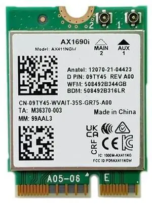 1Pcs AX1690I Card 2.4 Gbps 802.11Ax 2.4/5/6Ghz Bluetooth 5.3 Module 1Pcs AX1690I Card 2.4 Gbps 802.11Ax 2.4/5/6Ghz Bluetooth 5.3 Module