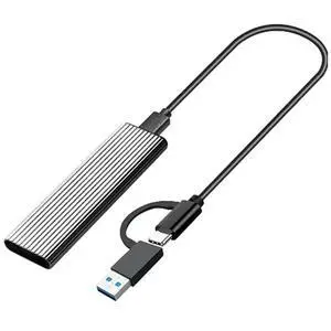 2 In 1 Dual Protocol Type C USB 3.1 Adapter SATA SSD HDD M.2 NGFF SSD Enclosure For M2 Hard Drive 2 In 1 Dual Protocol Type C USB 3.1 Adapter SATA SSD HDD M.2 NGFF SSD Enclosure For M2 Hard Drive