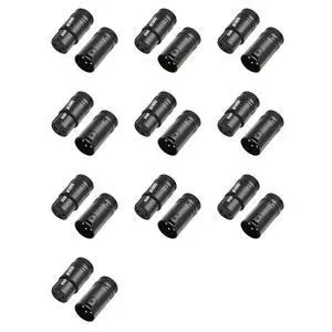 20X Male & Female Compact XLR Microphone Solder Adapter Adjustable 90° 3Pin XLR Solder Connector 3 PIN XLR Ends 20X Male & Female Compact XLR Microphone Solder Adapter Adjustable 90° 3Pin XLR Solder Connector 3 PIN XLR Ends