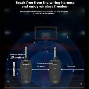 Guitar Transmitter Receiver For Electric Guitar Plug And Play Guitar System Transmitter Receiver Guitar Transmitter Receiver For Electric Guitar Plug And Play Guitar System Transmitter Receiver