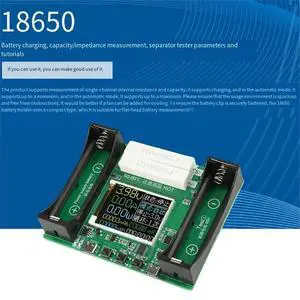 21700 Lithium Capacity Tester Internal Resistance Detector Type-C 2 Channel Power Detector 21700 Lithium Capacity Tester Internal Resistance Detector Type-C 2 Channel Power Detector