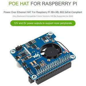 POE HAT (C) for 4B/3B+, Power Over Ethernet HAT, Support IEEE 802.3Af/At-Compliant Network POE HAT (C) for 4B/3B+, Power Over Ethernet HAT, Support IEEE 802.3Af/At-Compliant Network