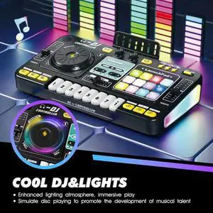 Children Simulation Multifunctional DJ Mixer Controller Electronic Organ DJ Player Music Entertainment Toy Children Simulation Multifunctional DJ Mixer Controller Electronic Organ DJ Player Music Entertainment Toy