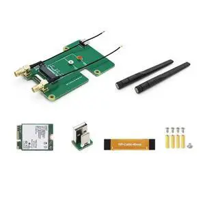 For NGFF M. 2 E Key NIC For Raspberry Pi 5 RPI Pcie M. 2 E HAT Expansion Board And BE200 7 PCI-E Card For NGFF M. 2 E Key NIC For Raspberry Pi 5 RPI Pcie M. 2 E HAT Expansion Board And BE200 7 PCI-E Card