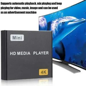 Mini 4K HDD Media Player 1080P Horizontal and Vertical Digital Video Player with USB Drive/SD Cards EU Plug Mini 4K HDD Media Player 1080P Horizontal and Vertical Digital Video Player with USB Drive/SD Cards EU Plug
