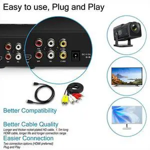 DVD Player M238 HD 1080P Disc Player with Remote Control Support USB MP3 MP4 Home DVD Player for TV Projectors Eu Plug DVD Player M238 HD 1080P Disc Player with Remote Control Support USB MP3 MP4 Home DVD Player for TV Projectors Eu Plug