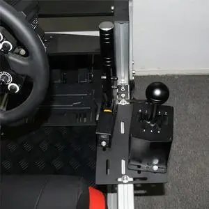 Racing Simulator Aluminum Profile Bracket for HBP Handbrake Gear Shifter Lever Adapter Plate Racing Simulator Aluminum Profile Bracket for HBP Handbrake Gear Shifter Lever Adapter Plate