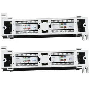 2X Network Tool Kit 12 Port Cat6 Patch Panel Rj45 Networking Wall Mount Rack Mount Bracket 2X Network Tool Kit 12 Port Cat6 Patch Panel Rj45 Networking Wall Mount Rack Mount Bracket