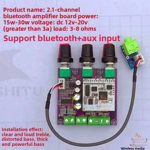 High Power Bluetooth Amplifier Board 2.1 Channel 30W60W Subwoofer Class D Digital Amplifier Upgrade DIY Repair High Power Bluetooth Amplifier Board 2.1 Channel 30W60W Subwoofer Class D Digital Amplifier Upgrade DIY Repair