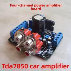 TDA7850 Power Amplifier Board 12V Power Amplifier Board 50W×4 Channel Desktop Power Amplifier Board RCA Socket Input TDA7850 Power Amplifier Board 12V Power Amplifier Board 50W×4 Channel Desktop Power Amplifier Board RCA Socket Input