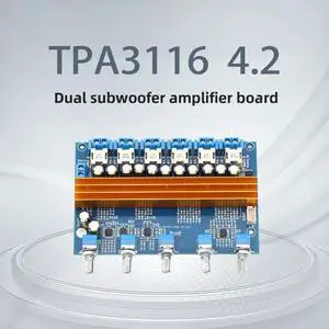 TPA3116 Stereo HiFi High Power 4.2 Channel Output Dual Subwoofer Digital Amplifier Board TPA3116 Stereo HiFi High Power 4.2 Channel Output Dual Subwoofer Digital Amplifier Board