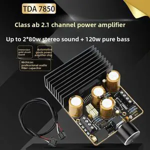 7850 Amplifier Board 2.1 Channel 2*80W Car Class AB Amplifier Module DIY High Power 120W Bass Speaker 7850 Amplifier Board 2.1 Channel 2*80W Car Class AB Amplifier Module DIY High Power 120W Bass Speaker