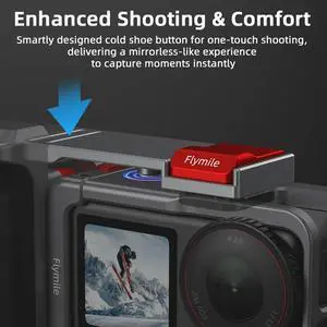Flymile For ACTION 4/3/5 PRO Compatible l Street Photo Vlog Grip Mount Kit Including Camera l Frame Case Flymile For ACTION 4/3/5 PRO Compatible l Street Photo Vlog Grip Mount Kit Including Camera l Frame Case